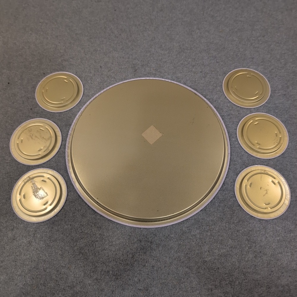 Vintage Alaska State Map Metal Serving Tray and Coaster Set Forget-Me-Not 7pc - Picture 4 of 5